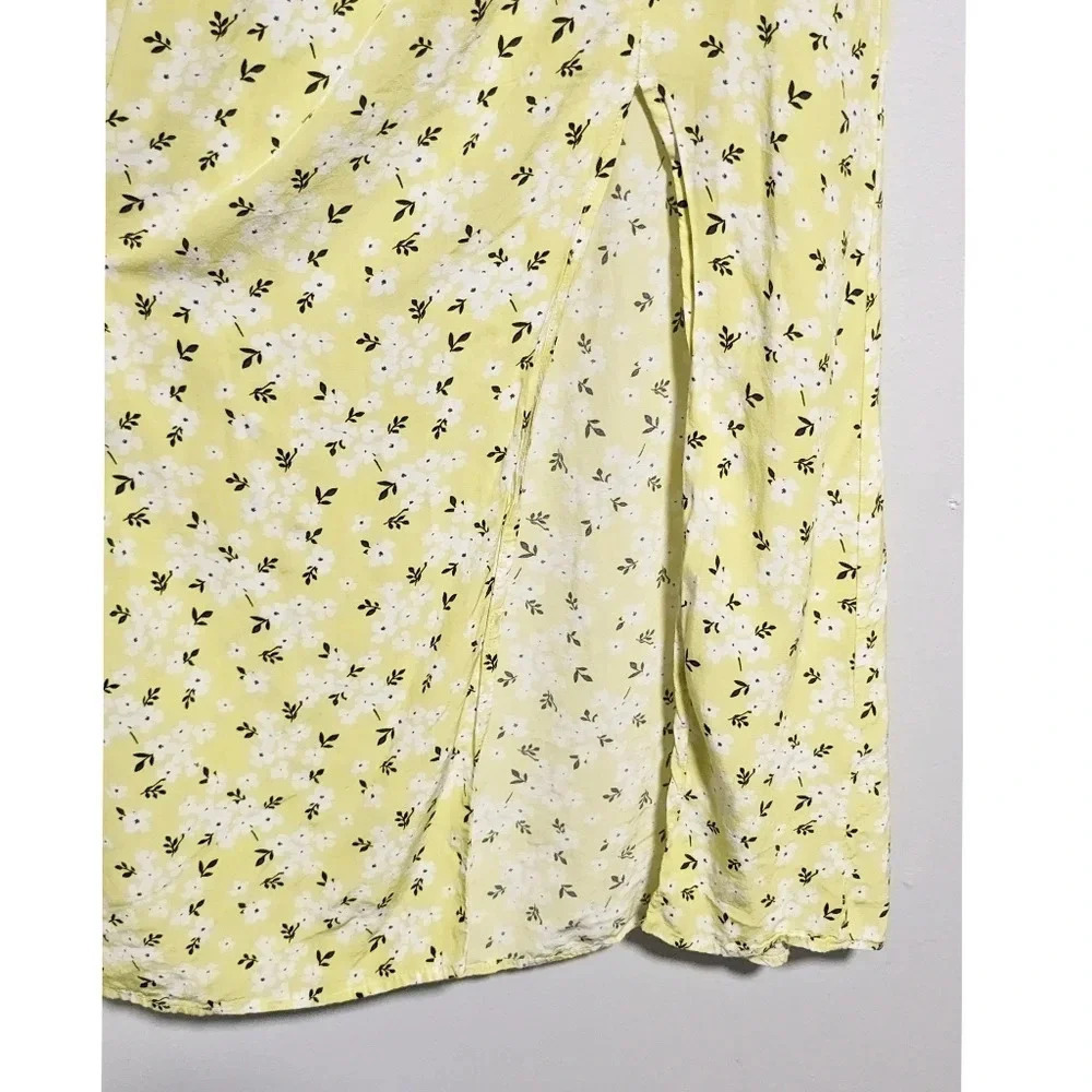For Love & Lemons Chrysanthemum Midi Dress Lemonade - Picture 5 of 9